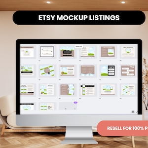 1700 Etsy Listing Mockup Templates Bundle for Digital Products, Editable Canva Mockups for Etsy Listing, Etsy Product Image Mockup Templates image 11