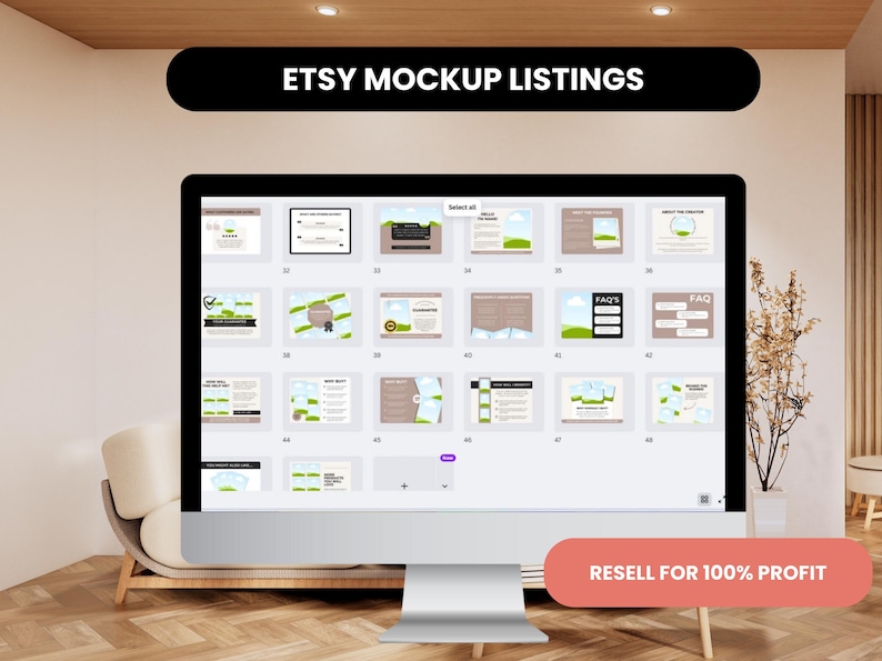 1700 Etsy Listing Mockup Templates Bundle for Digital Products, Editable Canva Mockups for Etsy Listing, Etsy Product Image Mockup Templates image 11