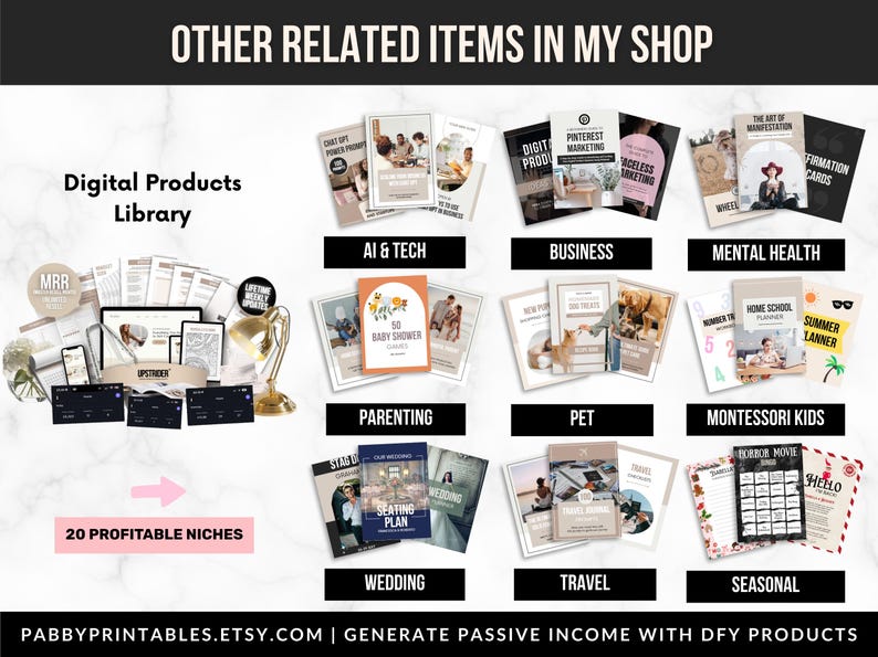 1700 Etsy Listing Mockup Templates Bundle for Digital Products, Editable Canva Mockups for Etsy Listing, Etsy Product Image Mockup Templates image 7