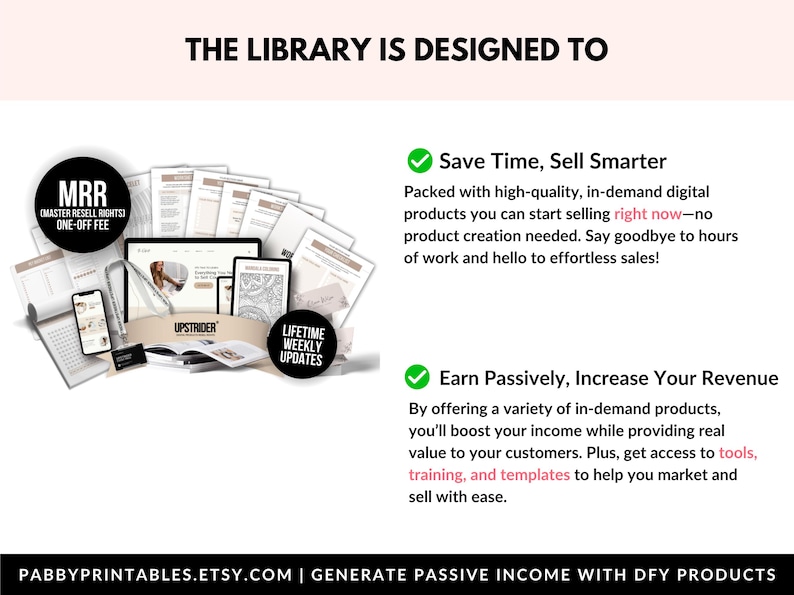 PLR Digital Products Bundle | Canva Templates with MRR for Etsy Passive Income image 3