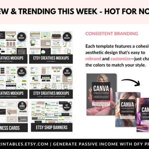 PLR Digital Products Bundle | Canva Templates with MRR for Etsy Passive Income image 5