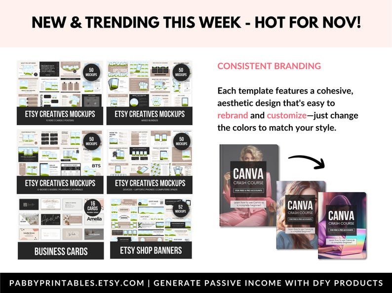 PLR Digital Products Bundle | Canva Templates with MRR for Etsy Passive Income image 5