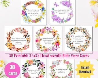Floral Scripture Notecards Bible Verse Memory Card Bible Affirmation Card For Women Christian Journaling Christian Encouragement Notecard