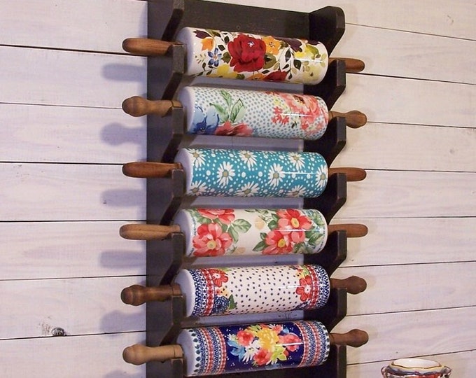 6 Pin Rolling Pin Rack for Your Collection Holds Pioneer Woman Pins ...