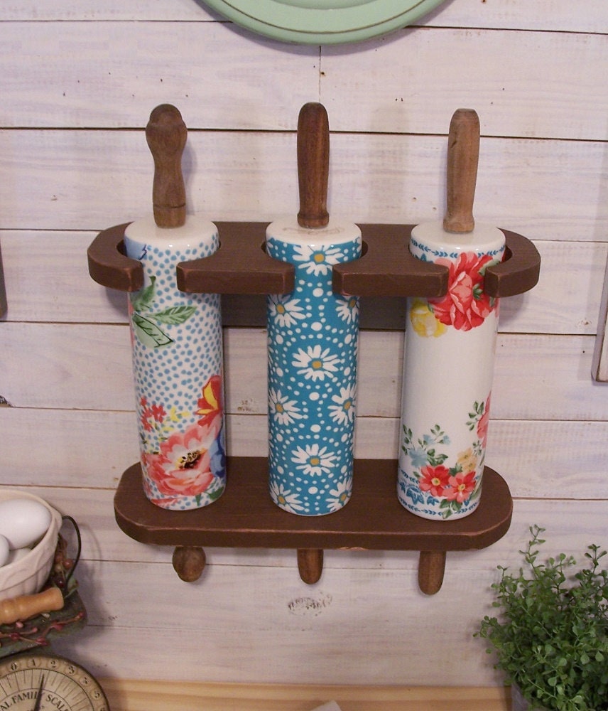 Rolling Pin Holder, Rolling Pin Rack, Wall Mount Rolling Pin