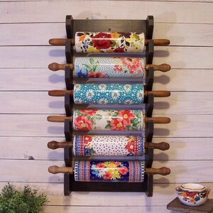 6 Pin Rolling Pin Rack for Your Collection Holds Pioneer Woman Pins ...