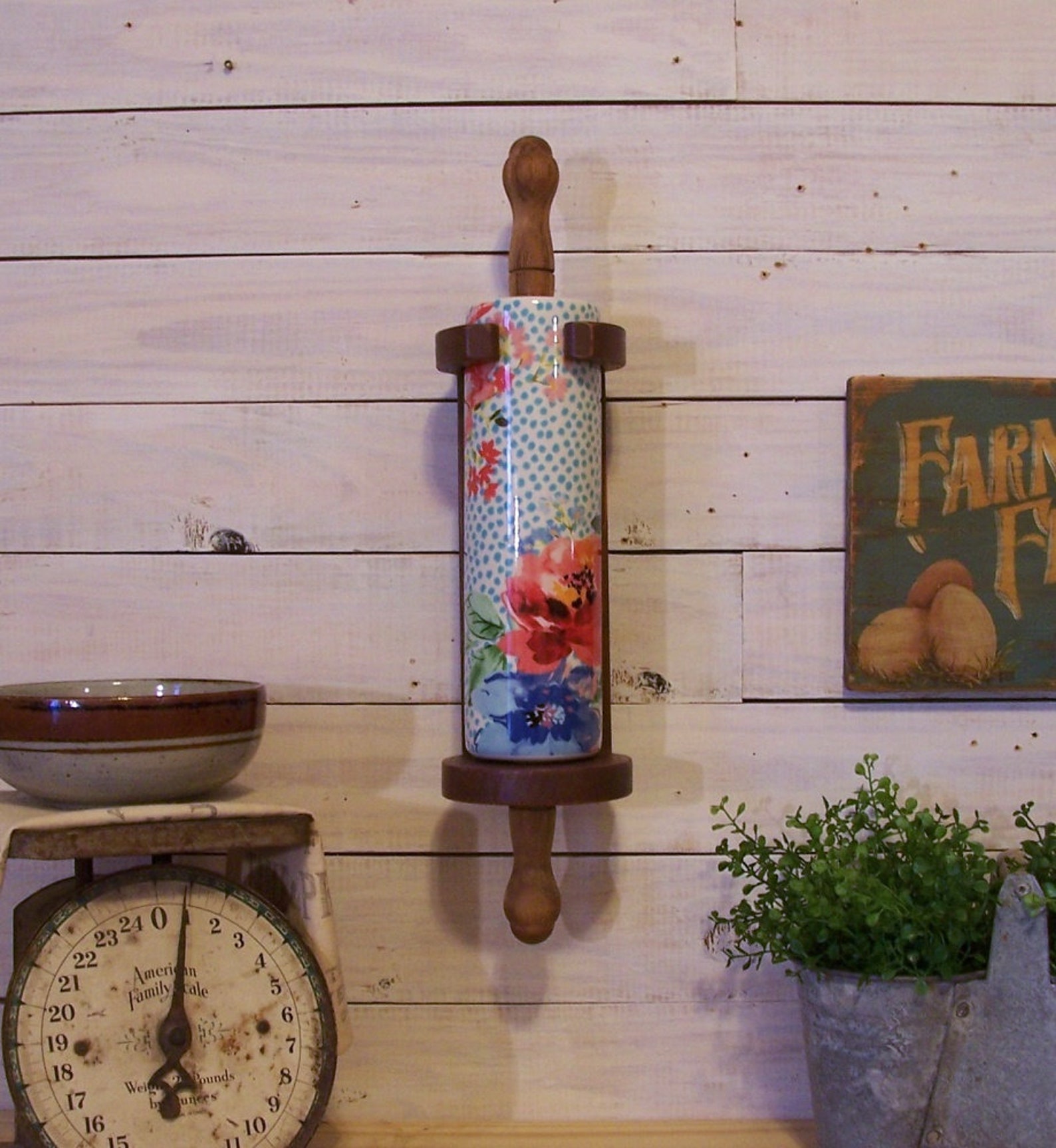 Pioneer Woman Vertical Rolling Pin Holder Rack for One Pin Etsy