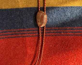 Red Brecciated Jasper Bolo Tie