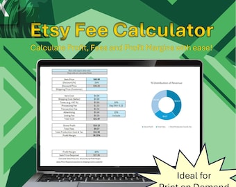 Etsy Gebühren-Rechner - Excel-Tools | Microsoft Word | Vorlage | VERKAUF