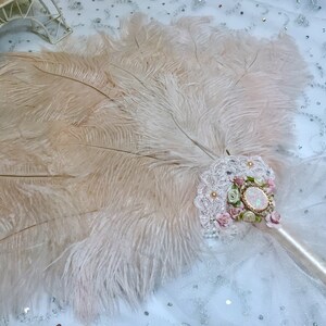 Blush Ostrich Feather Fan Bouquet in Your Choice of Sizes - Etsy