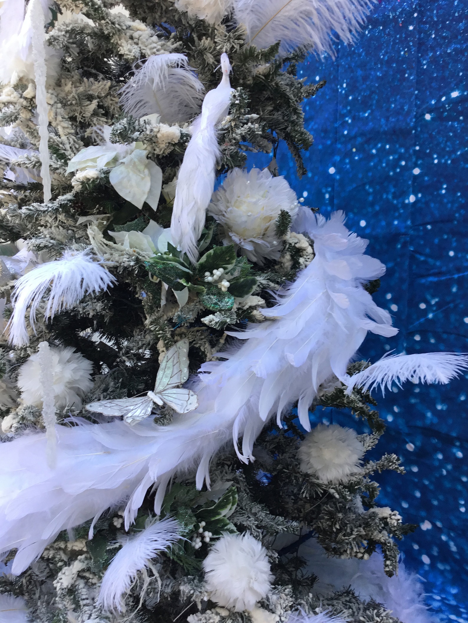 SALE 144 White Peacock Christmas Tree Topper with Etsy