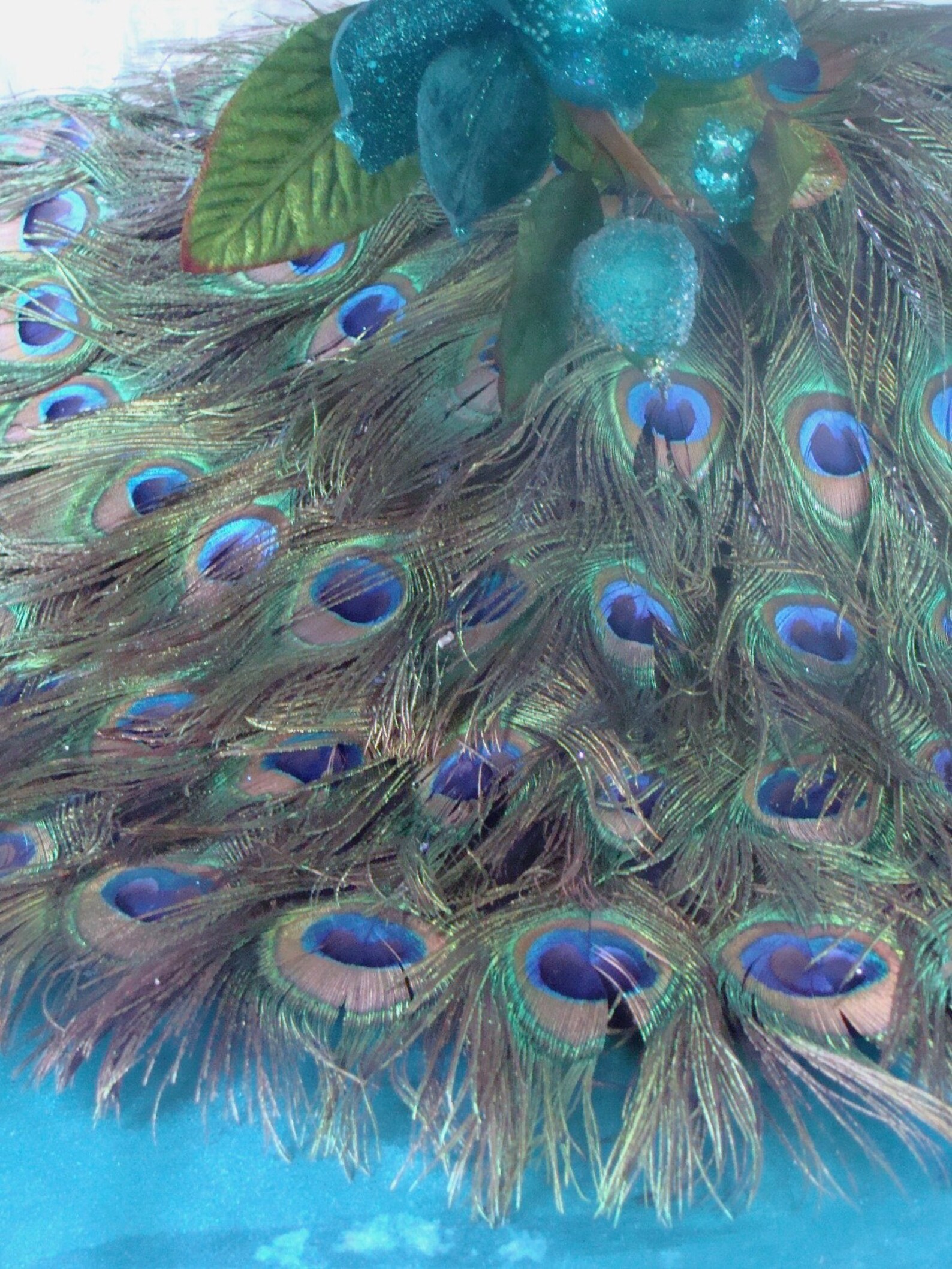 Peacock Feather Christmas Tree Skirt and Wall Hanging or Etsy Canada