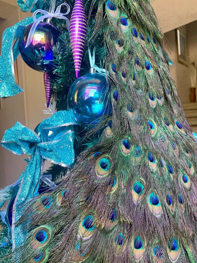 Luxurious Peacock Christmas Tree Topper or Wedding Cake Topper With ...