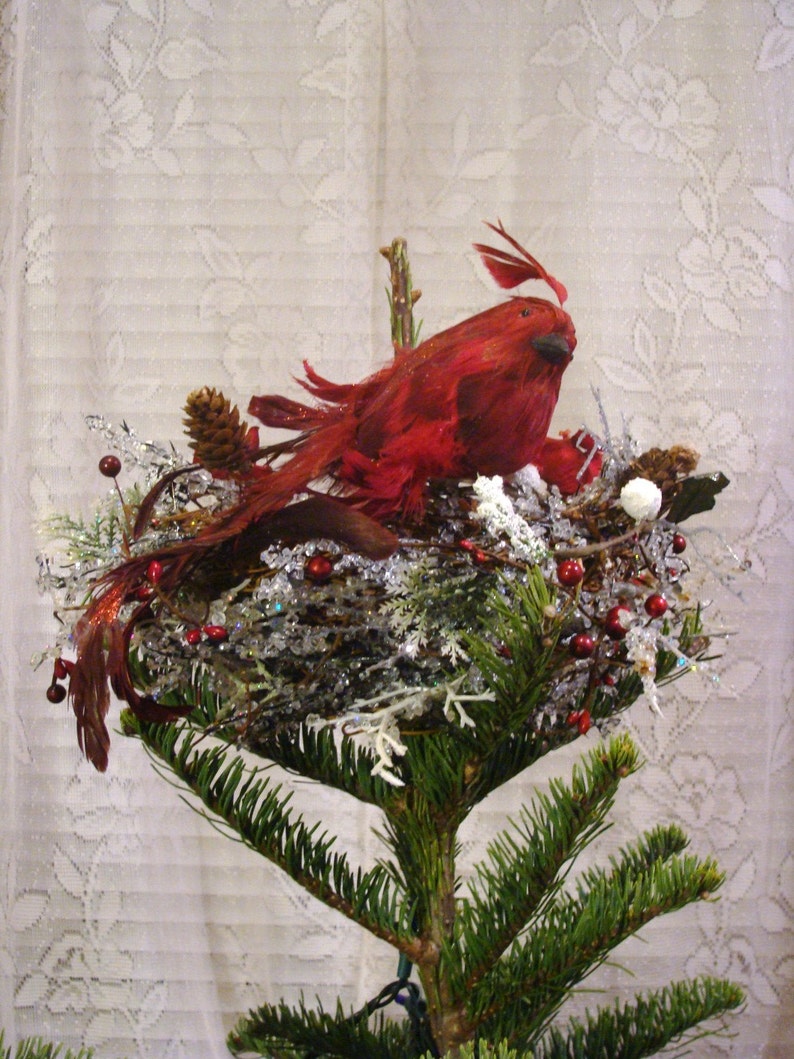 Cardinal's Rest Christmas tree topper Etsy
