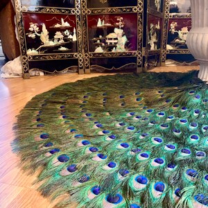 Peacock Feather Christmas Tree Skirt and Wall Hanging or - Etsy