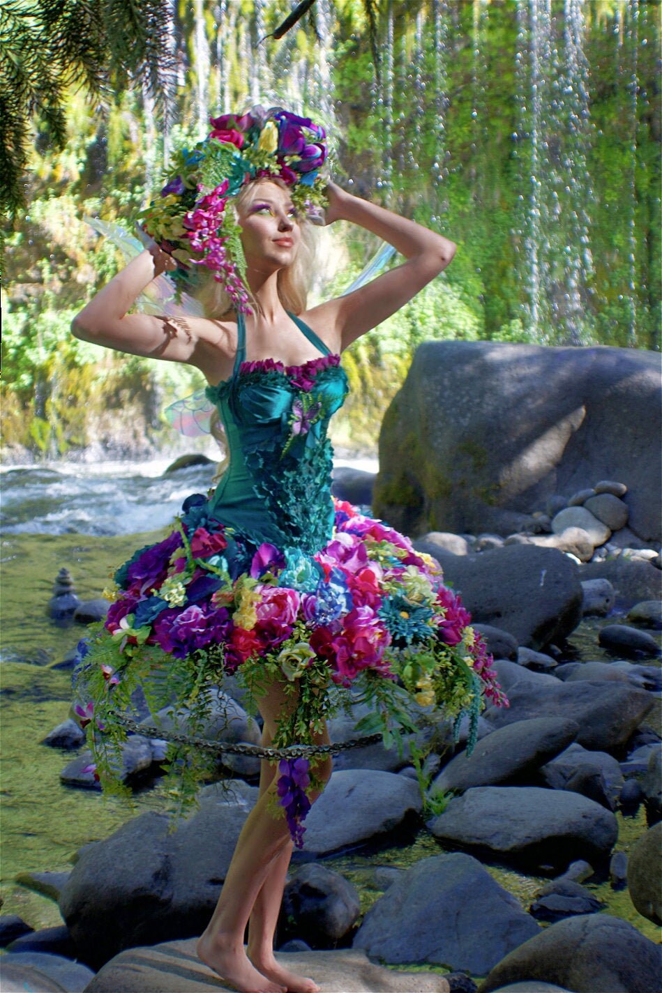 Faerie Fantasy Corset and Hoop Skirt 