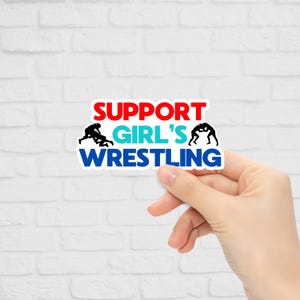 Support Girl&#39;s Wrestling Sticker