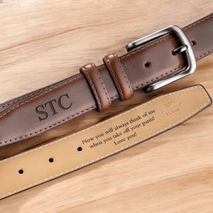 Custom Leather Belt for Daddy Father’s Day Gift for Boyfriend Unique Anniversary Gift for Husband Personalized Leather Handmade Belt for Men