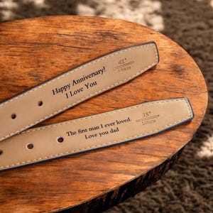 Custom Leather Belt for Daddy Father’s Day Gift for Boyfriend Unique Anniversary Gift for Husband Personalized Leather Handmade Belt for Men