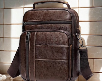 Echtleder Crossbody Taschen für Herren - Herren Umhängetasche Herrenhandtasche