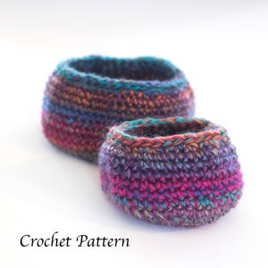 Easy, Quick Basket Crochet Pattern, Stash Buster