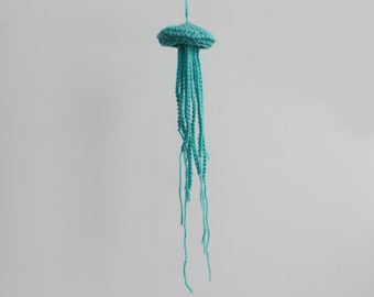 Crochet Jellyfish Amigarumi, Beach Cottage Decor,  Sea Creature, Jelly Fish Nautical Decor