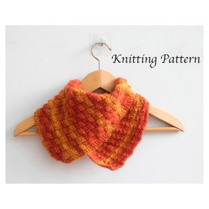 Easy Neck Scarf Knitting Pattern, Worsted Weight Yarn