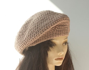 Quick Beret Crochet Pattern, Instant Download, Slouchy Beanie  Hat PDF Pattern