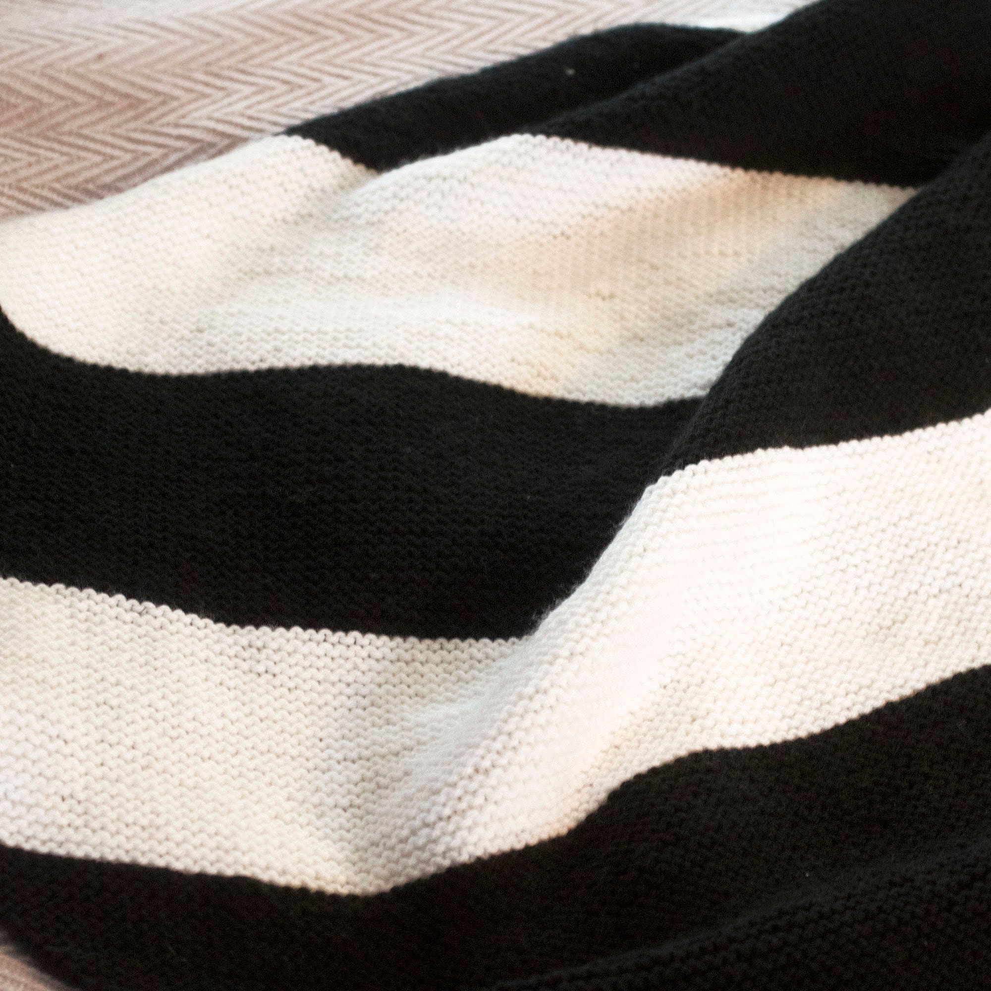 Black and White Knit Contemporary Geometric Baby Blanket for Car Seat Baby Shower Gift Etsy