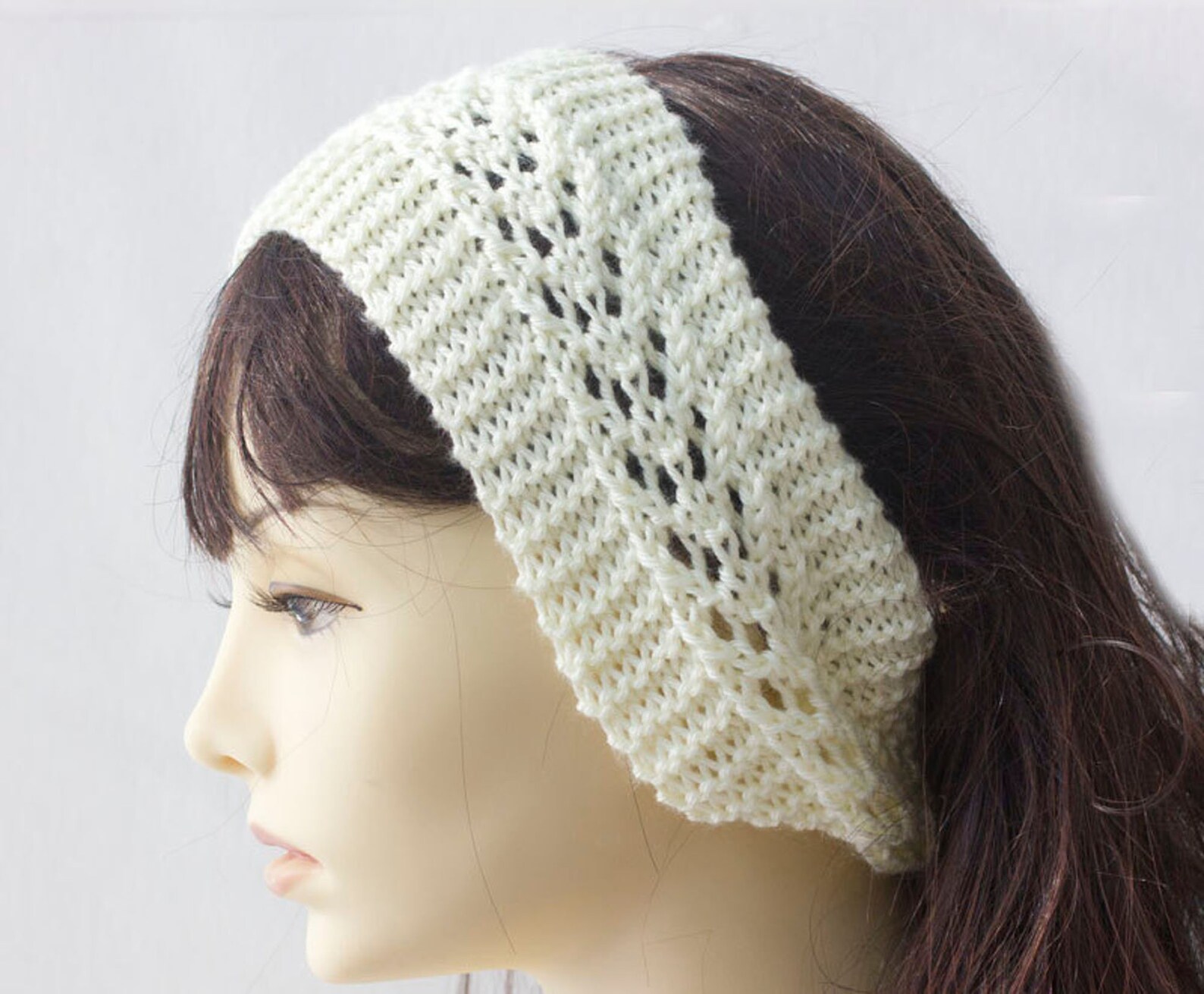 Easy Lace Headband Knitting Pattern Knit Head Band Pattern Etsy