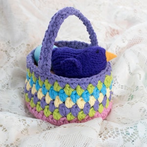 Patrón de crochet de canasta de Pascua fácil y rápido para hilo de algodón imagen 2