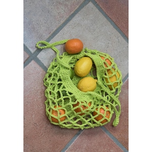 Easy Crochet Pattern: Cotton Produce Bag, Kitchen Storage (PDF Pattern)