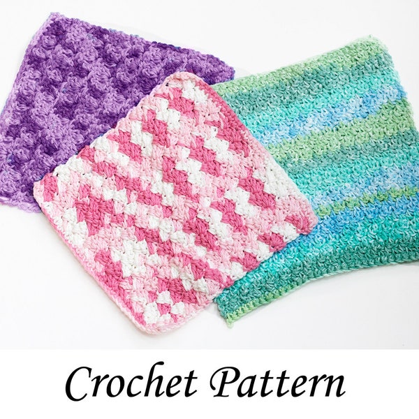 Crochet Wash Clothes Patterns Etsy