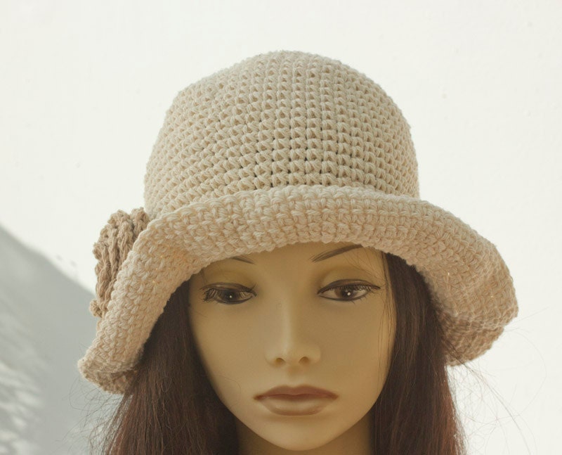 Easy Brimmed Sun Hat Crochet Pattern Summer Flower Hat - Etsy