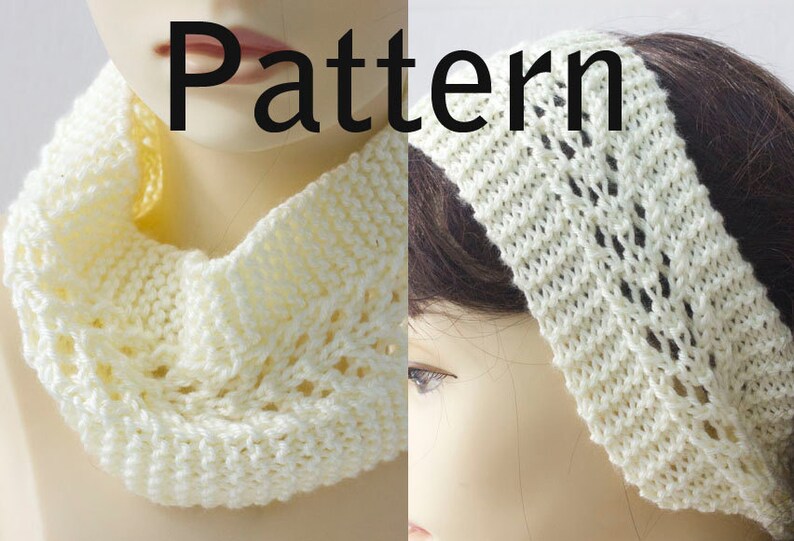 Easy Lace Headband Knitting Pattern Knit Head Band Pattern Etsy