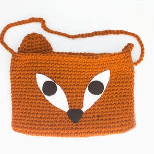Crochet Fox Animal Purse for Girl,   Ready to Ship Gift
