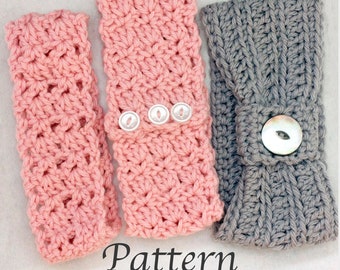 Easy Three Headband Crochet Pattern, Beginner Crochet Pattern Bundle for Ear Warmers