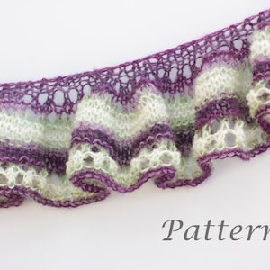 Easy Lace Ruffle Scarf Knitting Pattern