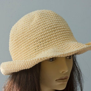 Easy Summer Sun Hat Crochet Pattern for Cotton Yarn Wide - Etsy