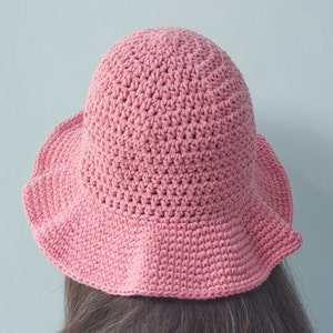 Wide Brimmed Sun Hat Crochet Pattern for Cotton Yarn, Easy Crochet ...