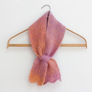 Knitting Pattern for Chevron Keyhole Scarf, Instant Download, Stay in Place Scarf PDF Patterm, Self Tying Scarf image 5