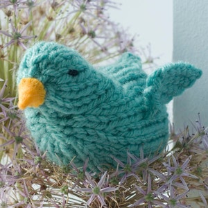 Knit Bird Toy, Stuffed Animal, Toddler Toy, Stocking Stuffer image 3