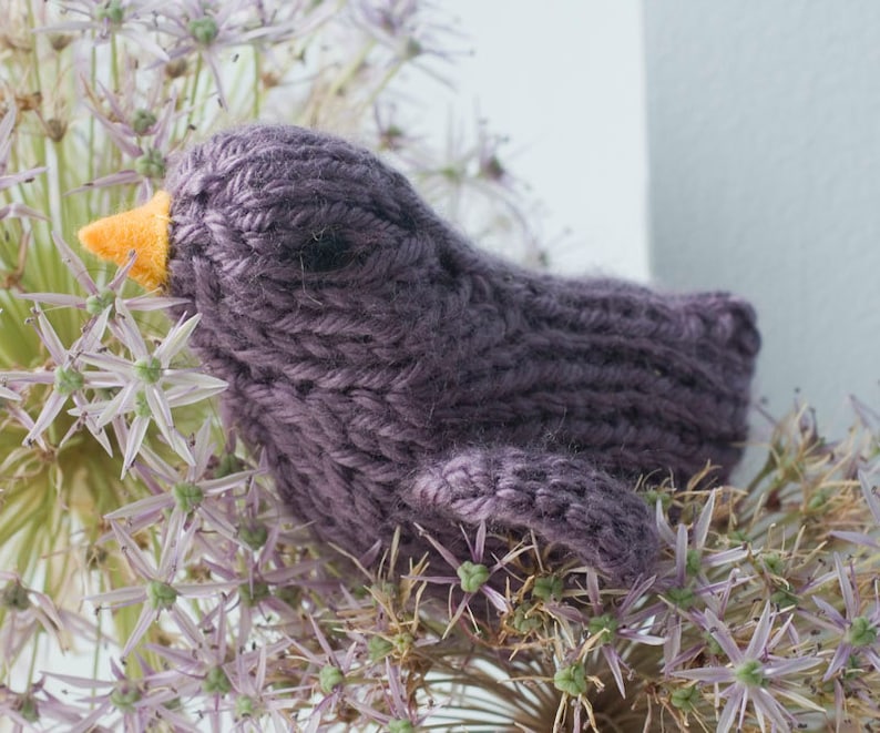 Knit Bird Toy, Stuffed Animal, Toddler Toy, Stocking Stuffer image 4