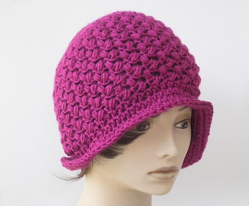 Bean Stitch Cloche Hat Crochet Pattern, Woman's 1920's Bean Stitch Cloche Hat Crochet Pattern, Woman's 1920's