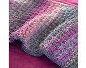 Chunky Blanket Crochet Pattern, Sizes from Baby to Large Afghan