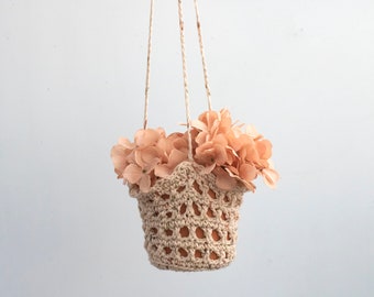 Crocheted Cotton Plant Hanger, Mother's Day, Housewarming Gift