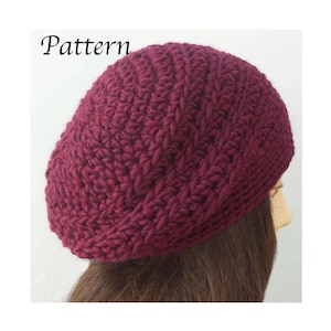 Easy Chunky Hat Crochet Pattern, Beret