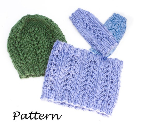 Easy Lace Knitting Pattern Glove Knitting Pattern Knit Hat Pattern Cowl Knitting Pattern Caron Simply Soft Yarn Easy Lace Knitting Pattern Glove Knitting Pattern Knit Hat Pattern Cowl Knitting Pattern Caron Simply Soft Yarn