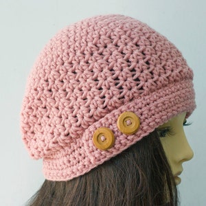 Easy  Hat Crochet Pattern for Woman,  Slouchy Hat Pattern, Instant Download, PDF Pattern