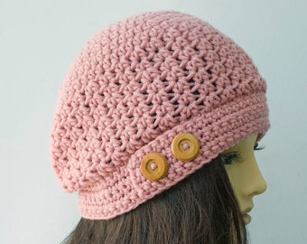 Cloche Hat Crochet Pattern: Easy Shell Stitch Beanie (PDF Pattern)